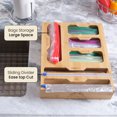 Ziplock Bag Organizer Woodmoon, 6 in 1 Foil Dispenser with Cutter