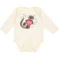 thumbnail image 3 of Inktastic Cute Smiling Valentine's Day Otter with Heart Boys or Girls Long Sleeve Baby Bodysuit, 3 of 5