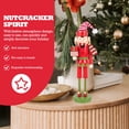 thumbnail image 3 of MasteelfCA Desktop Xmas Nutcracker Elf Nutcracker Decoration Wooden Nutcracker Puppet Decor, 3 of 7