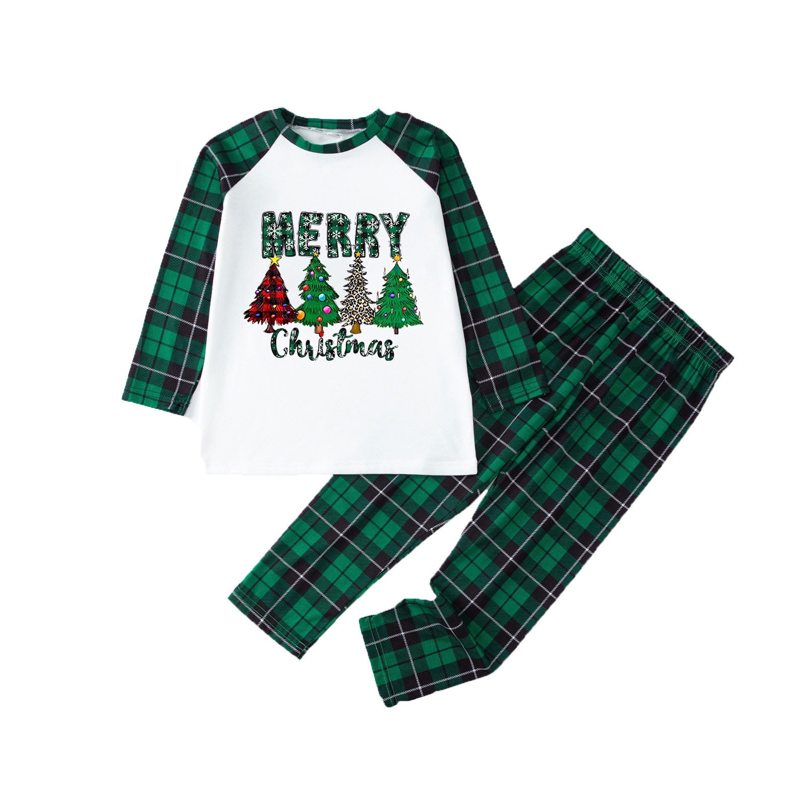 Qiopertar Big holiday Savings Parent child Warm Christmas Set Printed Home Wear Pajamas Two piece Kid Set On Clearance Early Access Deals Walmart