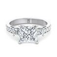 thumbnail image 3 of Meilani - Moissanite Princess Cut Lab Diamond Engagement Ring with Sidestones, 3 of 5