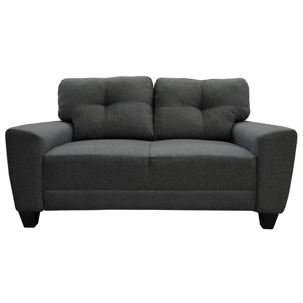 Love seat El Bazar Store Sidney Lino Gris oxford 2 plazas, Modular, Moderno, Sala, Sofa