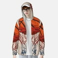 thumbnail image 2 of Fotbe Basketball Shot Chaqueta con Protección Solar UPF 50+ para Hombre y Mujer, Camisa con Capucha y Bolsillos-X-Large, 2 of 7