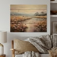 thumbnail image 2 of Designart "Meadow peaceful Morning" Meadow Print on Natural Pine Wood, 2 of 5