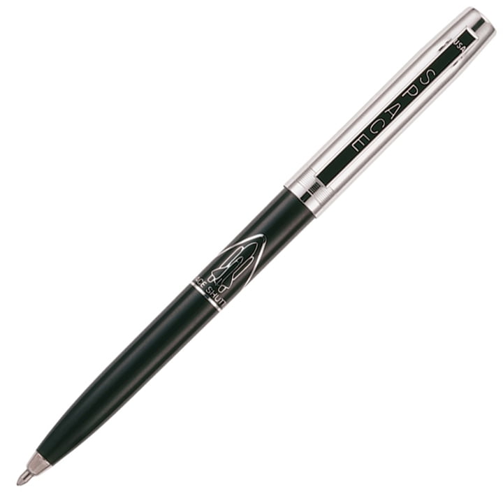Fisher Space Pen Cap-o-matic Space Pen Chrome Cap W/shuttle Imprint Black Barrel