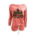 thumbnail image 3 of Dreluolixuan Christmas Sweatsuit Set for Women Long Sleeve Pullover Pants Letter Lightweight Vacation Tracksuits, 3 of 3