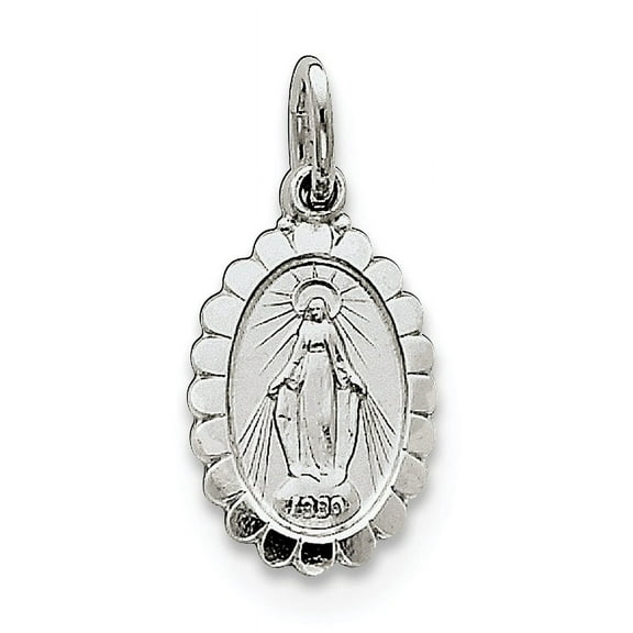 Sterling Silver Miraculous Medal (22 X 10) Made In United States qc5513