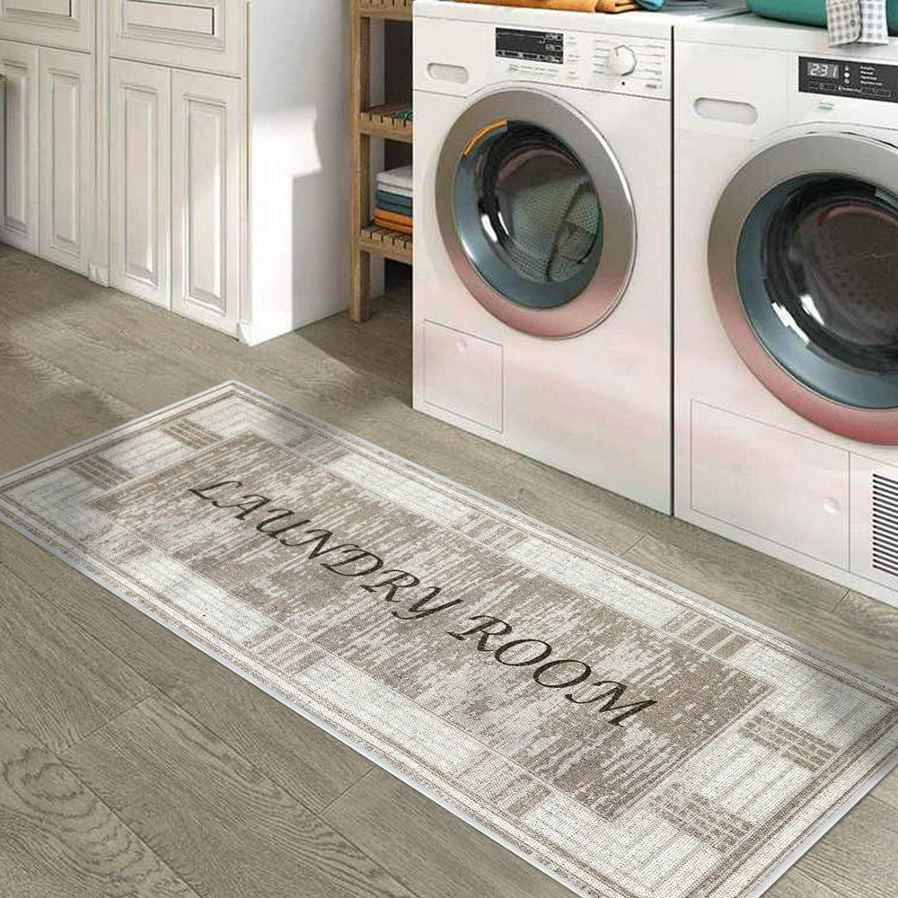 SussexHome Non Skid Washable Laundry Room Rug Runner - 20 x 59 Inches ...