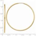 thumbnail image 4 of 14k Yellow Gold 1.5mm Polished Round Endless Hoop Earrings - 51mm, 4 of 6