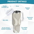 thumbnail image 2 of Yayeee 40oz Stainless Steel Tumbler with Straw and Handle Double-Wall Insulated Travel Water Bottle, Light Gray Pattern, 2 of 8