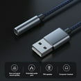 thumbnail image 1 of USB A 3,5mm Cable de Audio Hembra Tarjeta Sonido Estéreo Externa Auriculares Micphone Adaptador Plata y, 1 of 5