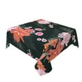 thumbnail image 2 of YFYANG Square Polyester Table Cloth, 60" x 60" Reusable Table Cover Kitchen Dining Room Vintage Hibiscus Pattern Decorative Tablecloths for Tables of 2-4 People, 2 of 8