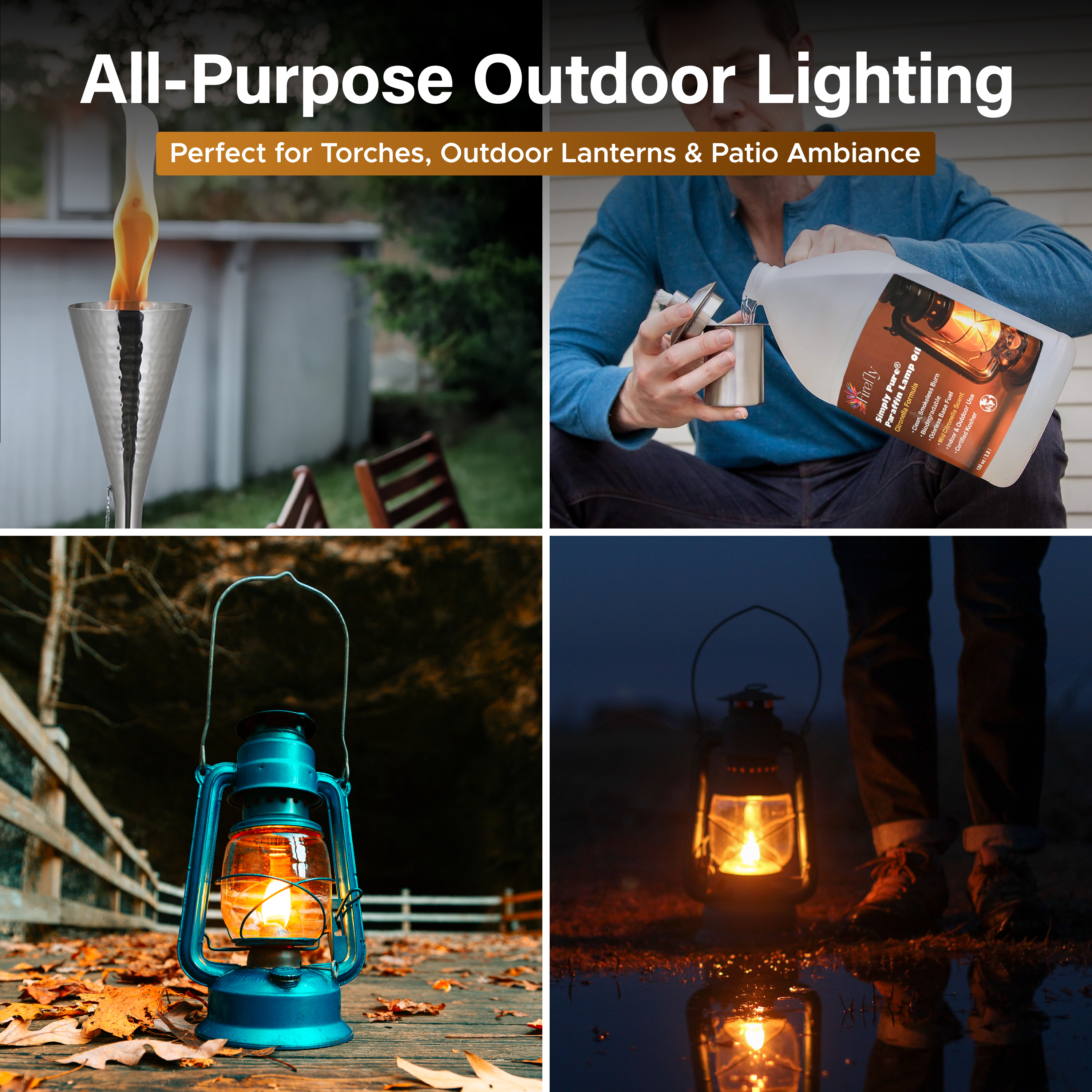 Firefly Fuel Paraffin Lamp Oil - Smokeless Indoor Use - 1 gal