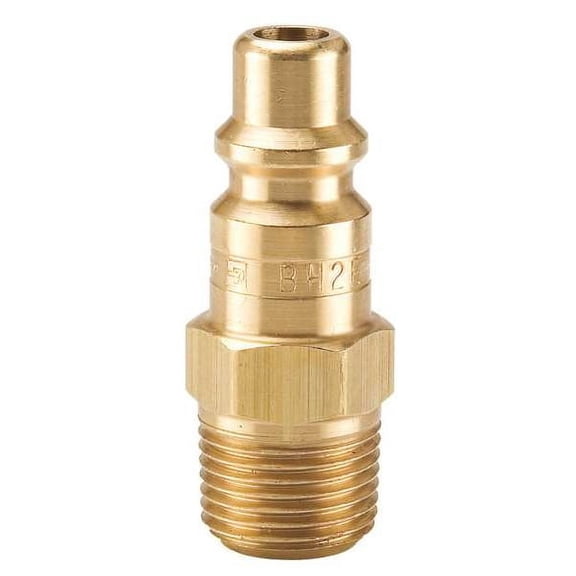 Parker Coupler Plug,Brass,MNPT,1/4 In. Pipe BH2C