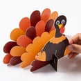 thumbnail image 2 of WORGEOUS 5 Pcs Thanksgiving Day Decor Paper 3D Turkey Ornaments DIY Party Supplies for Home Shop Restaurant, 2 of 8