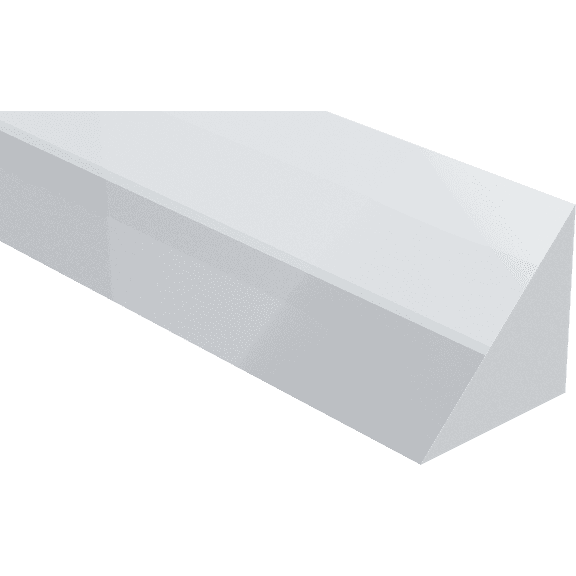 Extruded Acrylic Plexiglass Triangle Rod, Isosceles, 0.188" x 0.188" x 0.27" x 12" L (Pack of 50)
