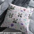 thumbnail image 3 of Kids Panda Fabric by the Yard,Cute Kawaii Panda Upholstery Fabric,Oriental Animals Decorative Fabric,Cartoon Love Heart Crown Indoor Outdoor Fabric Garden Plants Waterproof Fabric,2 Yards, 3 of 5