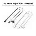 thumbnail image 2 of Computer ARGB Controller PC Case RESET Control Sata to ARGB Reset Power Cable PC 5V 3Pin Lighting Controller Black,1 x SATA to ARGB Lighting Power Adapter Cable,Black, 2 of 7