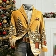 thumbnail image 2 of KHONTS Christmas Blazer for Men Vintage Corduroy Jacket Funny Xmas Graphic Button Holiday Party Jackets Work Blazers 06-Yellow XXXXL, 2 of 3