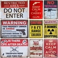 thumbnail image 2 of Letreros de metal de advertencia de no entrar, placa decorativa de pared, póster vintage, pintura de hierro para cueva de hombre, hogar, cafetería, jardín, club, bar, 2 of 5
