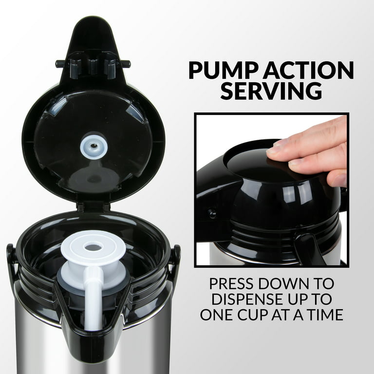 NWT Coleman Stainless Steel Airpot 2 Qt 1.8 Liter Pump Dispenser