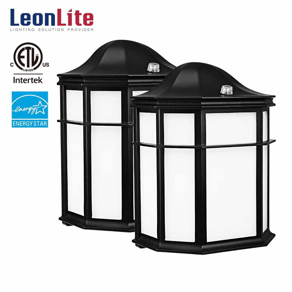 LEONLITE 2 Pack 14W LED Outdoor Wall Lights, Outdoor