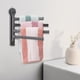 thumbnail image 5 of Toallero con ventosa: Toallero giratorio con ventosa sin taladro para pared de baño - Toallero ajustable de 4 barras para superficies lisas, 5 of 7