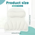 thumbnail image 2 of Sutowe Bath Pillow Ergonomic Silicone Bathtub Pillow with Non Slip Suction Cups Comfortable Washable Bathtub Neck Support for Bathroom Tub, 2 of 8