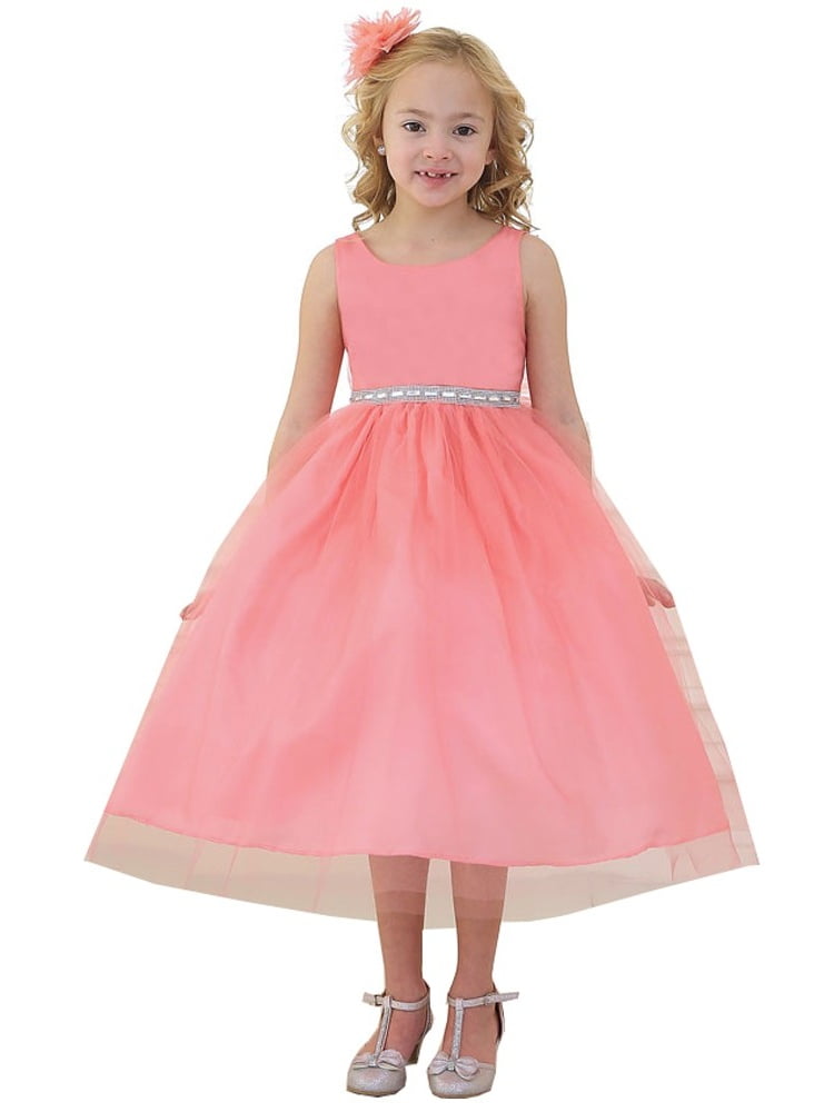 coral junior bridesmaid dresses