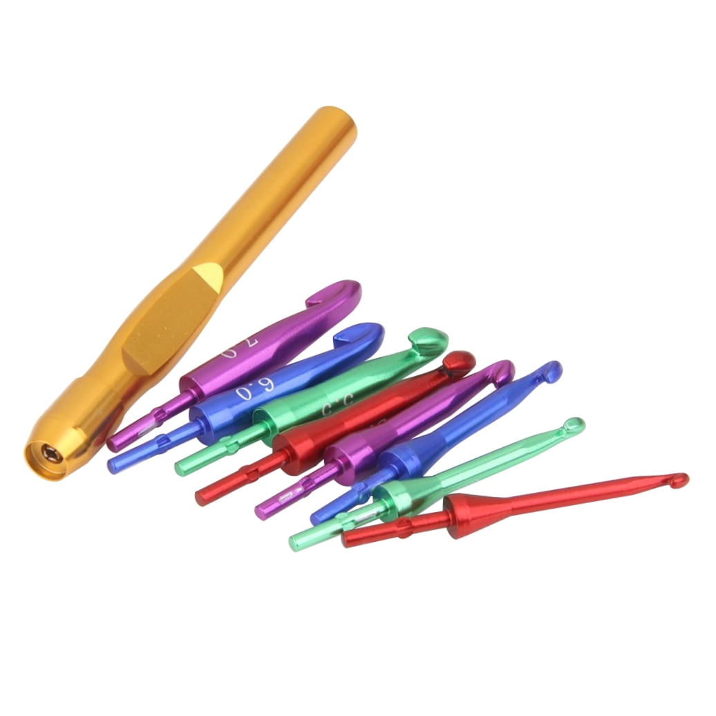 RENACLIPY Knitting Tools Crochet Hook Set Assorted Color Smooth Knitting Easy to Carry