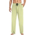 thumbnail image 4 of FREEAMG Grey Checkered Gingham Men's Pajama Pants Sleepwear Lounge Pajama Bottoms, 4 of 7