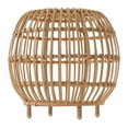 thumbnail image 5 of Auto Beyond Side Table-Bohemian Faux Rattan Weave Accent Table for Indoor Outdoor Use, Handcrafted Round Side Table for Living Room, Patio, Garden,Brown, 5 of 6