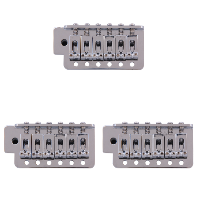 Juego Trémolo para Guitarra Eléctrica Strat Repuesto Estándar (plateado)