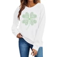 thumbnail image 4 of Chandail de la Saint-Patrick pour Femmes, chandail à Manches Longues et Col Rond, Coupe Ample Décontractée, Imprimé, 95 % Polyester 5 % Spandex, 4 of 7