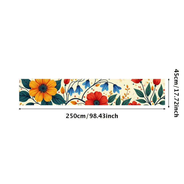 Colorful Floral Patterned Backdrop Banner Party Decorations Spring Festival Event Photography Props Background Decor Happy Gathering Celebration Decorations
