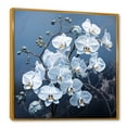 thumbnail image 2 of Designart "Delicate Abstraction: Blue Orchid Blossoms" Orchids Floater Framed Wall Art Prints, 2 of 5