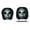 1D- Multicolor, variant on 2PCs Ghost Face Headrest Covers, Halloween Car Accessories, Scary Face Printing Auto Seat Universal Elastic Models Headrest Protector (A)