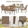 thumbnail image 4 of Erommy  Patio Dining Set, Premium Outdoor Rectangle Furniture for Backyard, Porch, Lawn and Garden 9-Pcs, 4 of 5
