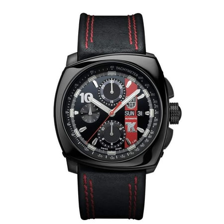 Luminox 1181 Men's Tony Kanaan Valjoux Automatic Black Dial Black Leather Strap Chronograph (Best Looking Automatic Watches)