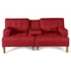 thumbnail image 3 of Sofá Cama De Lino Rojo Modelo Queen Makora Con Portavasos, 3 of 8