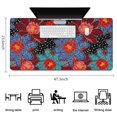 thumbnail image 5 of Long Mouse Pads for Desk,Pioneer Flower Floral Print Pattern Desk Mats on Top Of Desks, Desk Mouse Pad Extra Large with 3mm Non-Slip Base and Stitched Edge for Gaming,Office,Work,Home 47.3"x23.6", 5 of 6