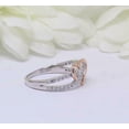 thumbnail image 3 of HeartsAndYou 1.2ct Round Cut Moissanite Engagement Ring for Women Open Heart Infinity 18k Dual Gold Over Silver, 3 of 7