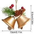 thumbnail image 3 of Christmas Bells Ornaments, Ongmies Double Bell Christmas Ornaments - Tree and Door Hanging Decor for Holiday Atmosphere, Christmas Decorations Indoor, 3 of 4