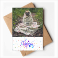 thumbnail image 1 of Bulldog Pet Photography Picture Welcome Back Greeting Cards Envelopes Blank, 1 of 3