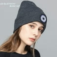 thumbnail image 5 of Bluetooth Beanie Hat with LED Light Headlamp Music Hat USB Rechargeable Bluetooth Hat, LED Beanie Running Hiking Gift for Men Women, 5 of 8