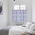 thumbnail image 3 of Purple Flower Pattern Kitchen Curtains Window Panels, Vintage Floral Botanical Simple Insulated Window Treatment Curtain, Grommet Curtains for Bedroom/Living Room/Bathroom, 2 Piece 52"Wx72"L, 3 of 8