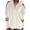 White, variant on Women's Stand Collar Baseball Jacket, Double Faced Plush Coat, Soft Faux Fur Lined Outerwear, Loose Fit Warm Winter Coat, Sporty Stripe Sleeve Design, Casual Luxury Style Beige L