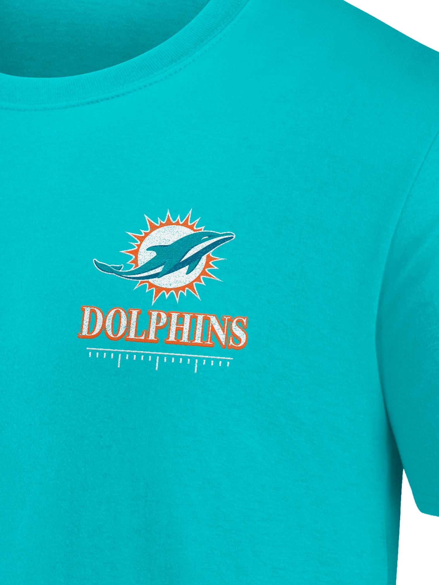 NFL Miami Dolphins Men's Cotton Faded Teal Short Sleeve T-Shirt