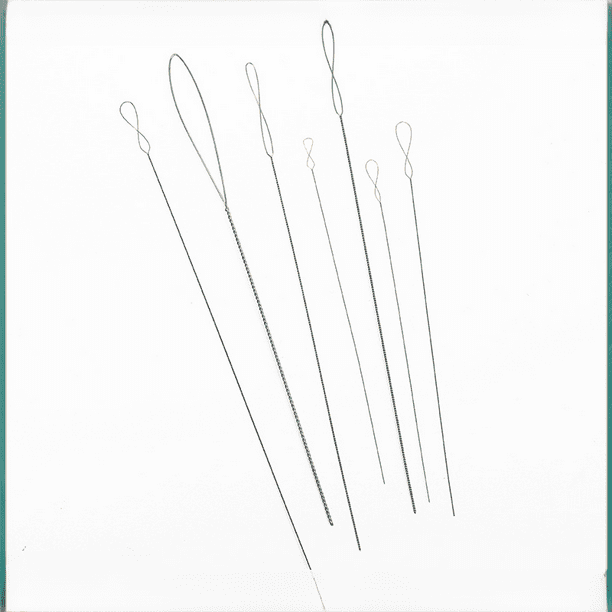 Aguja para abalorios de ojo grande ultrafina, herramienta para abalorios hecha a mano, alambre guía para abalorios, aguja para abalorios