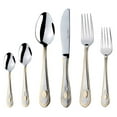 thumbnail image 2 of 75-Pc Luxury Flatware Set for 12 w/ Storage Case 24K Gold Premium Dining Cutlery Service - 18/10 Surgical Stainless Steel Silverware Hostess Serving Set in a Chest, 2 of 3